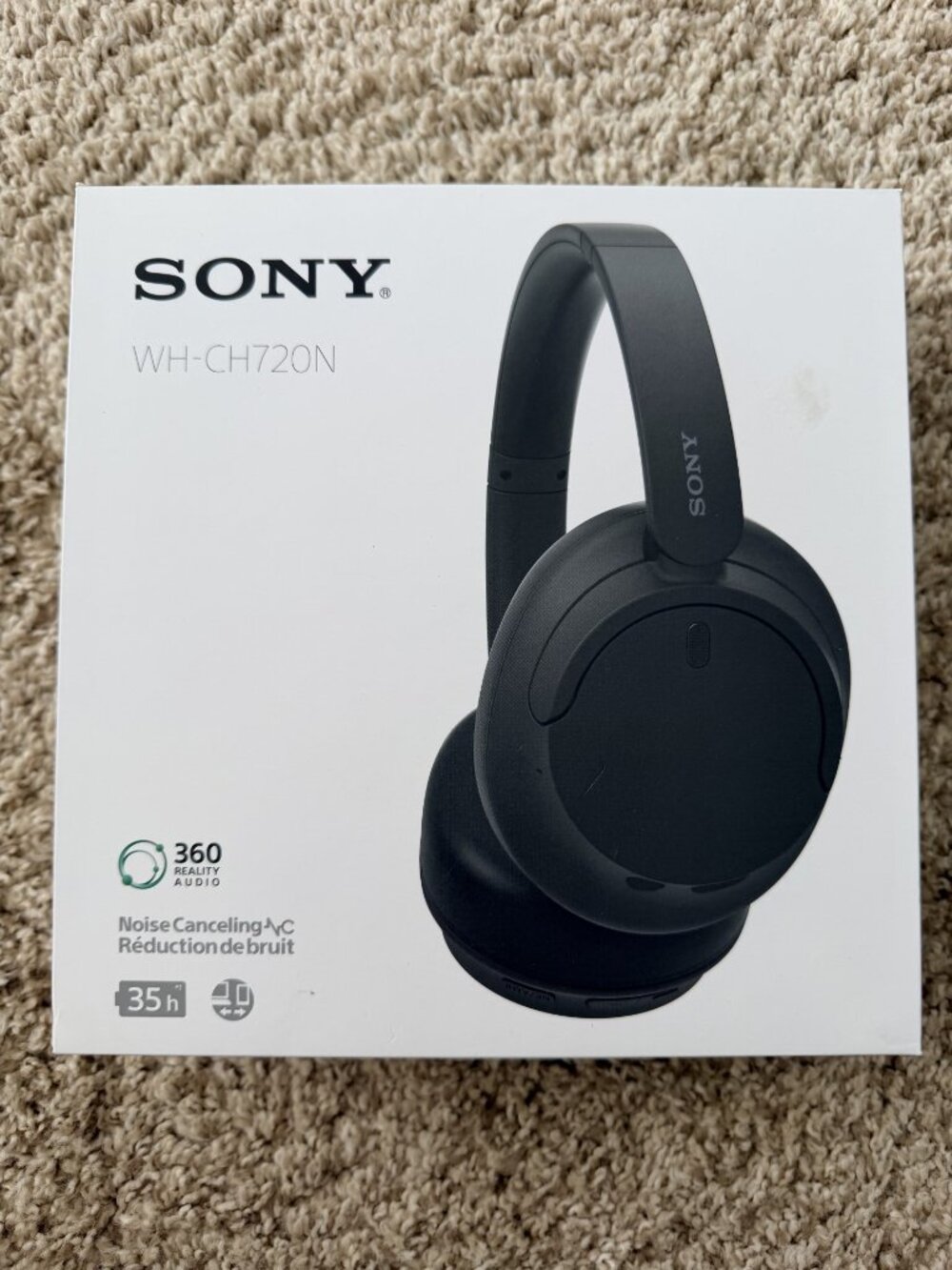 Sony WH-CH720N Wireless Noise-Canceling Headphones – Black | NEW IN BOX